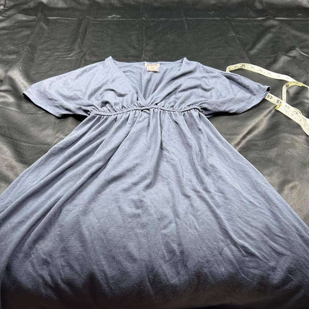 Mossimo WOMENS Dusty Blue V-Neck Short Sleeve Mini Dress Size XS